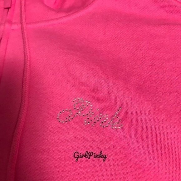 VS PINK CARMINE ROSE FULL ZIP HOODIE WITH BLING LOGO LIMITED EDITION SIZE MEDIUM - Picture 11 of 11